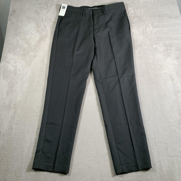 Kenneth Cole Reaction Pants Mens 36x32 Charcoal Stretch Slim Fit Dress Trousers - Picture 1 of 11